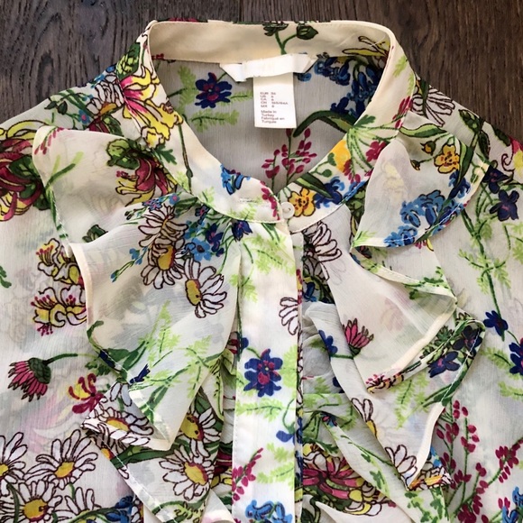 H&M Long Sleeve Floral Blouse - Picture 2 of 3